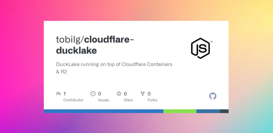 GitHub repository tobilg/cloudflare-ducklake