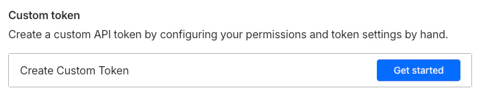 Creating a custom Account API token in Cloudflare